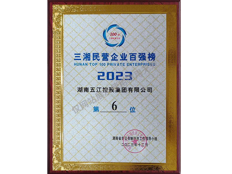 Vị trí thứ 6 trong bảng xếp hạng 100 doanh nghiệp tư nhân tam 2023